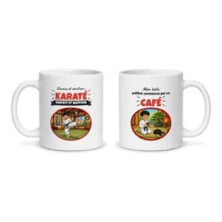 Mug karaté – les deux faces du mug côte à côte