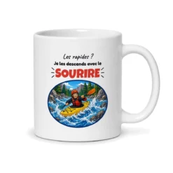 Mug kayak – mug blanc vu du dos