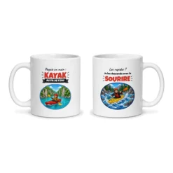 Mug kayak – les deux faces du mug côte à côte