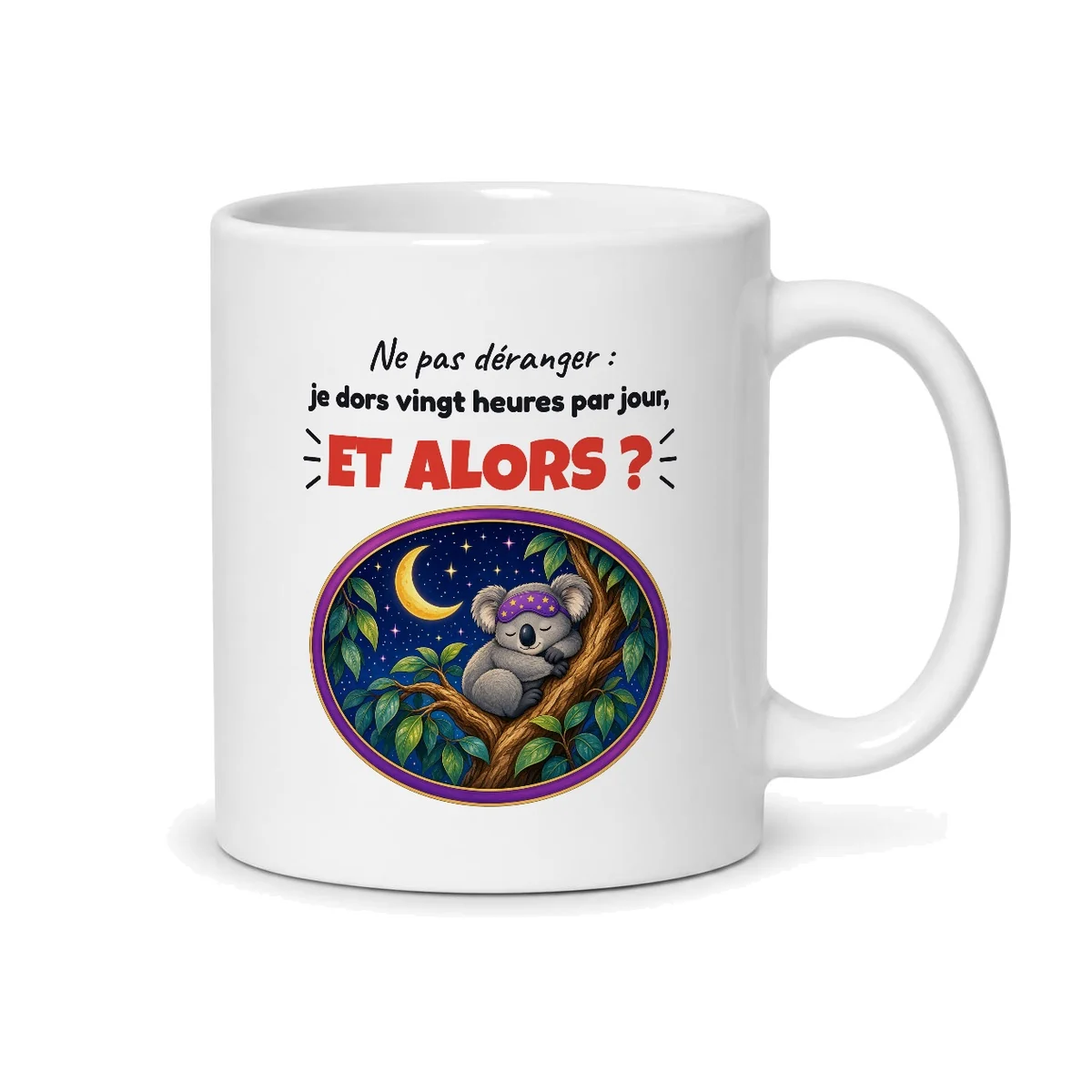 Mug koala – mug blanc vu du dos
