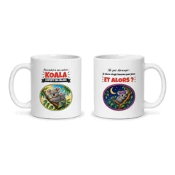 Mug koala – les deux faces du mug côte à côte