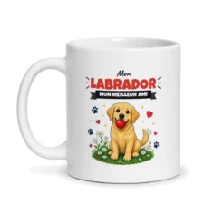 Mug labrador – mug blanc vu de face