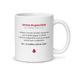 Mug Larmes de gauchiste, dos : définition façon dictionnaire