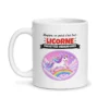 Mug licorne – mug blanc vu de face