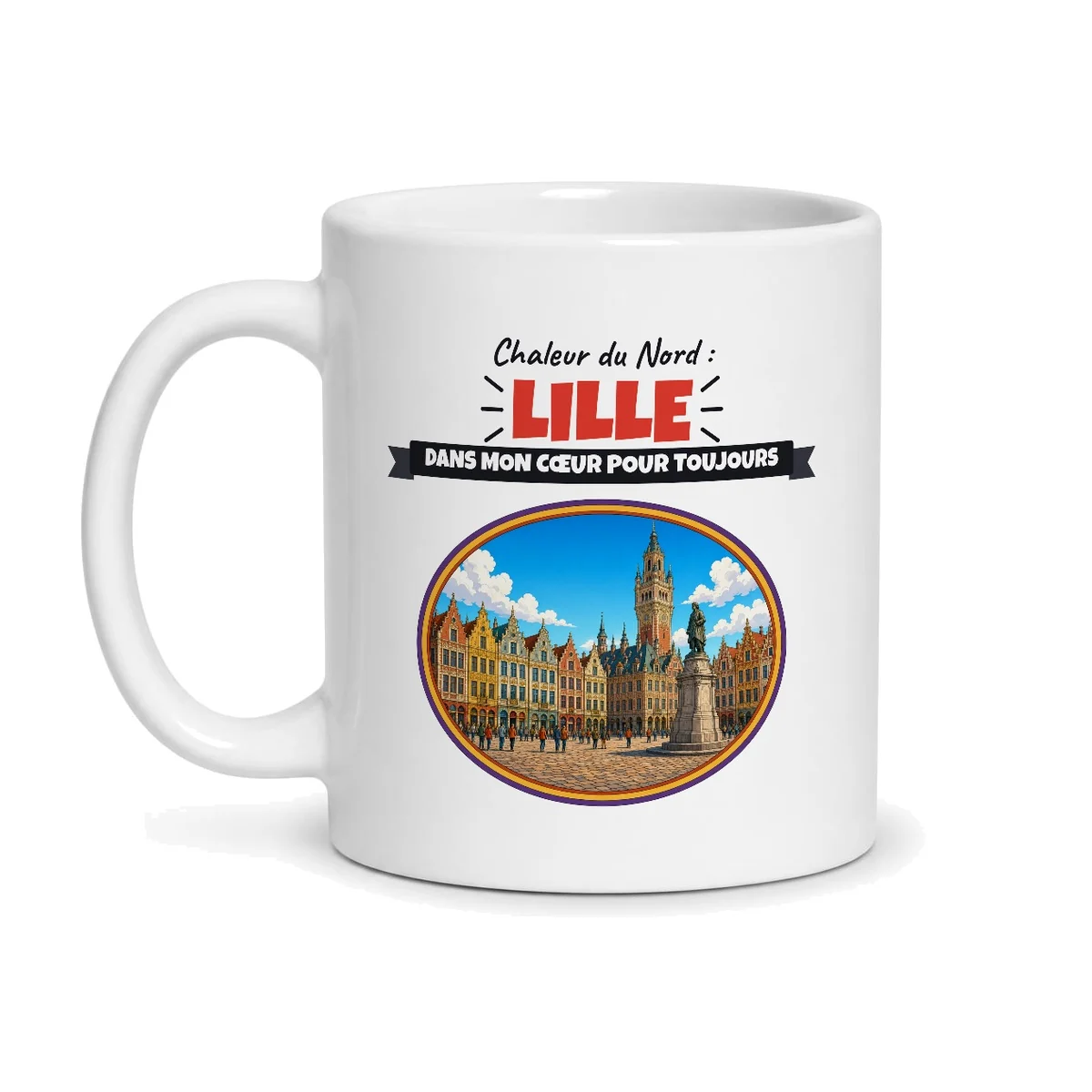 Mug Lille – mug blanc vu de face