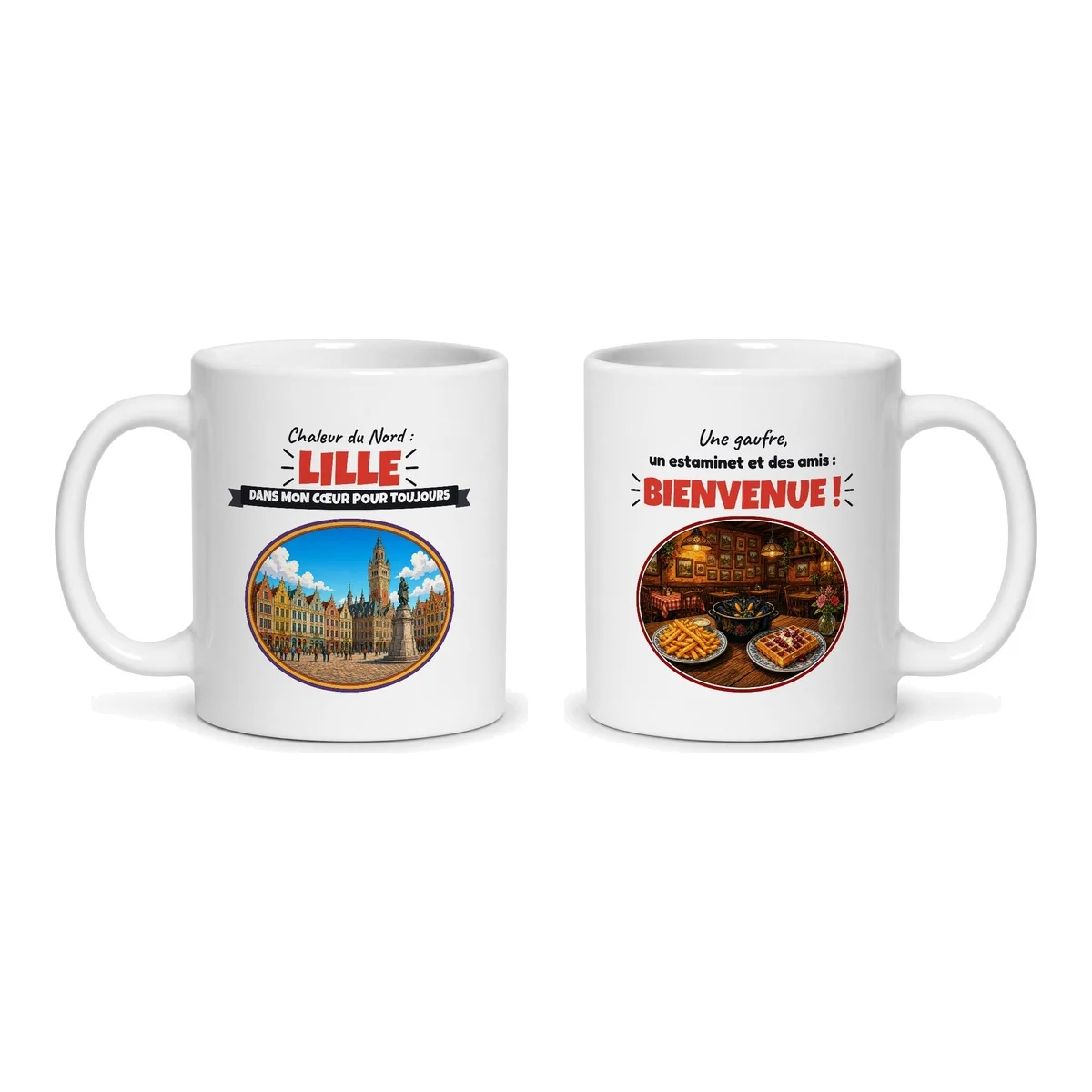 Mug Lille – les deux faces du mug côte à côte