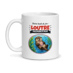 Mug loutre – mug blanc vu de face