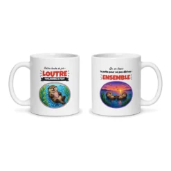 Mug loutre – les deux faces du mug côte à côte