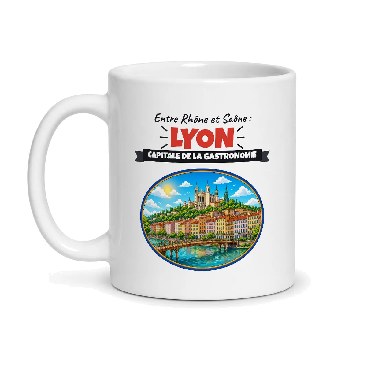 Mug Lyon – mug blanc vu de face