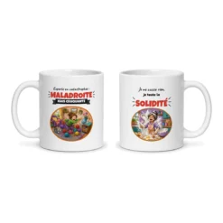 Mug maladroite – les deux faces du mug côte à côte