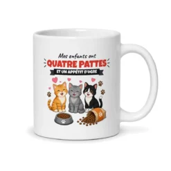 Mug maman chat – mug blanc vu du dos