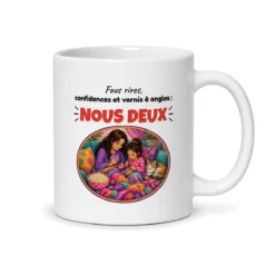 Mug maman de fille – mug blanc vu du dos