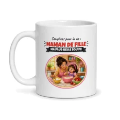 Mug maman de fille – mug blanc vu de face