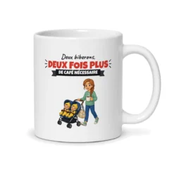 Mug maman de jumeaux – mug blanc vu du dos