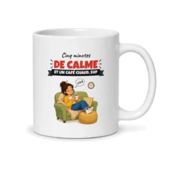 Mug maman débordée – mug blanc vu du dos