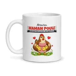 Mug maman poule – mug blanc vu de face