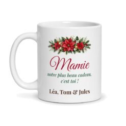 Mug Mamie Noël personnalisé prénoms petits-enfants – mug personnalisé