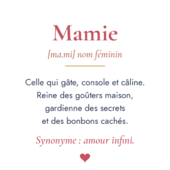 Visuel du dos du mug Mamie : la définition de mamie