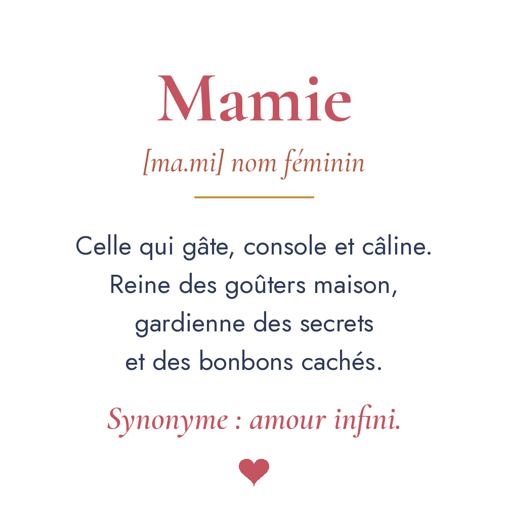 Visuel du dos du mug Mamie : la définition de mamie
