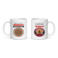 Mug mandala – les deux faces du mug côte à côte