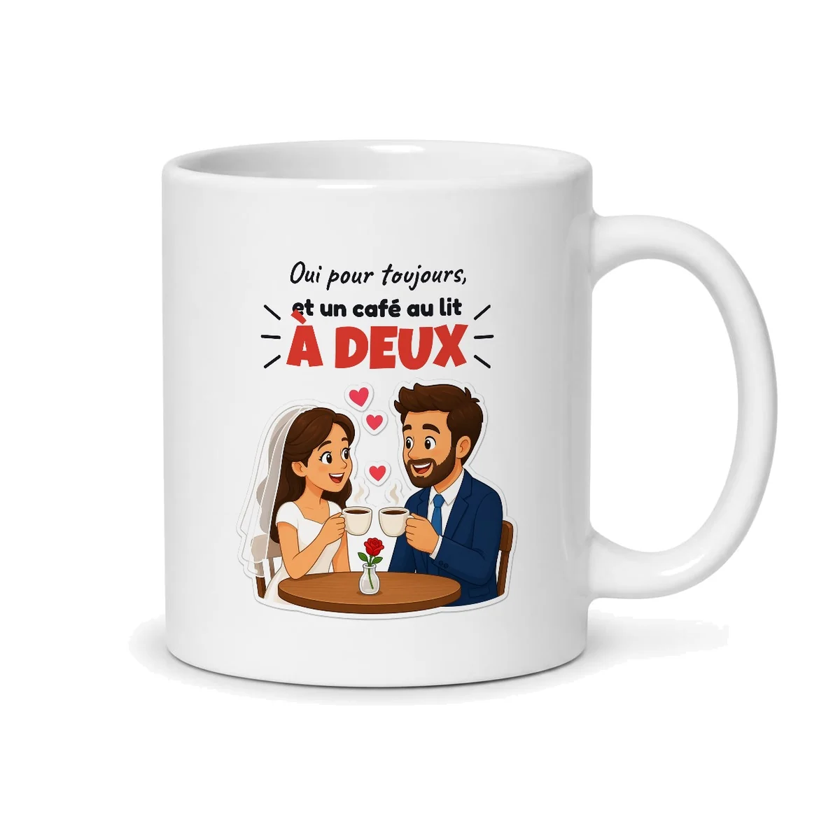 Mug mariage – mug blanc vu du dos