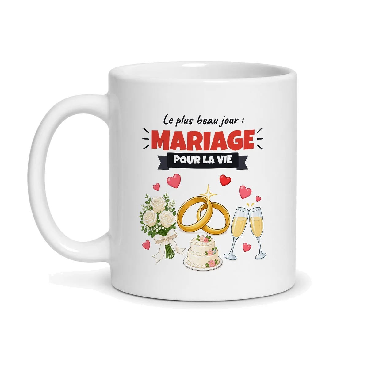 Mug mariage – mug blanc vu de face