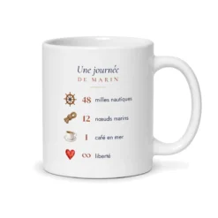 Mug marin personnalisé prénom – mug blanc vu du dos