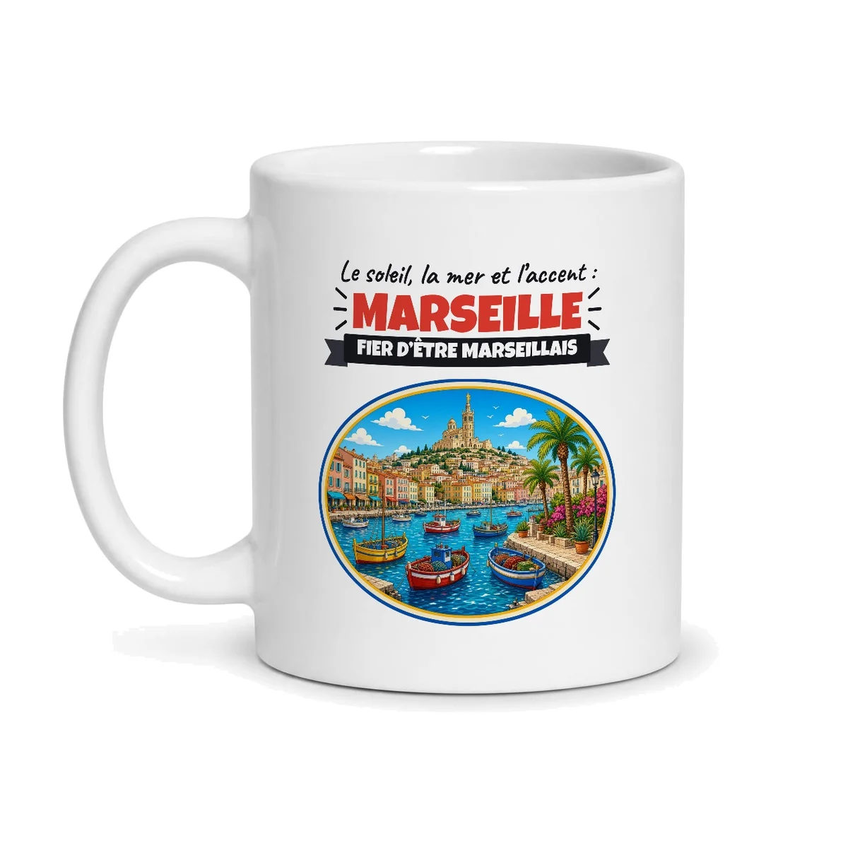 Mug Marseille – mug blanc vu de face