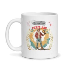 Mug « Le meilleur petit ami du monde » – jeune homme à casquette illustré – mug personnalisé