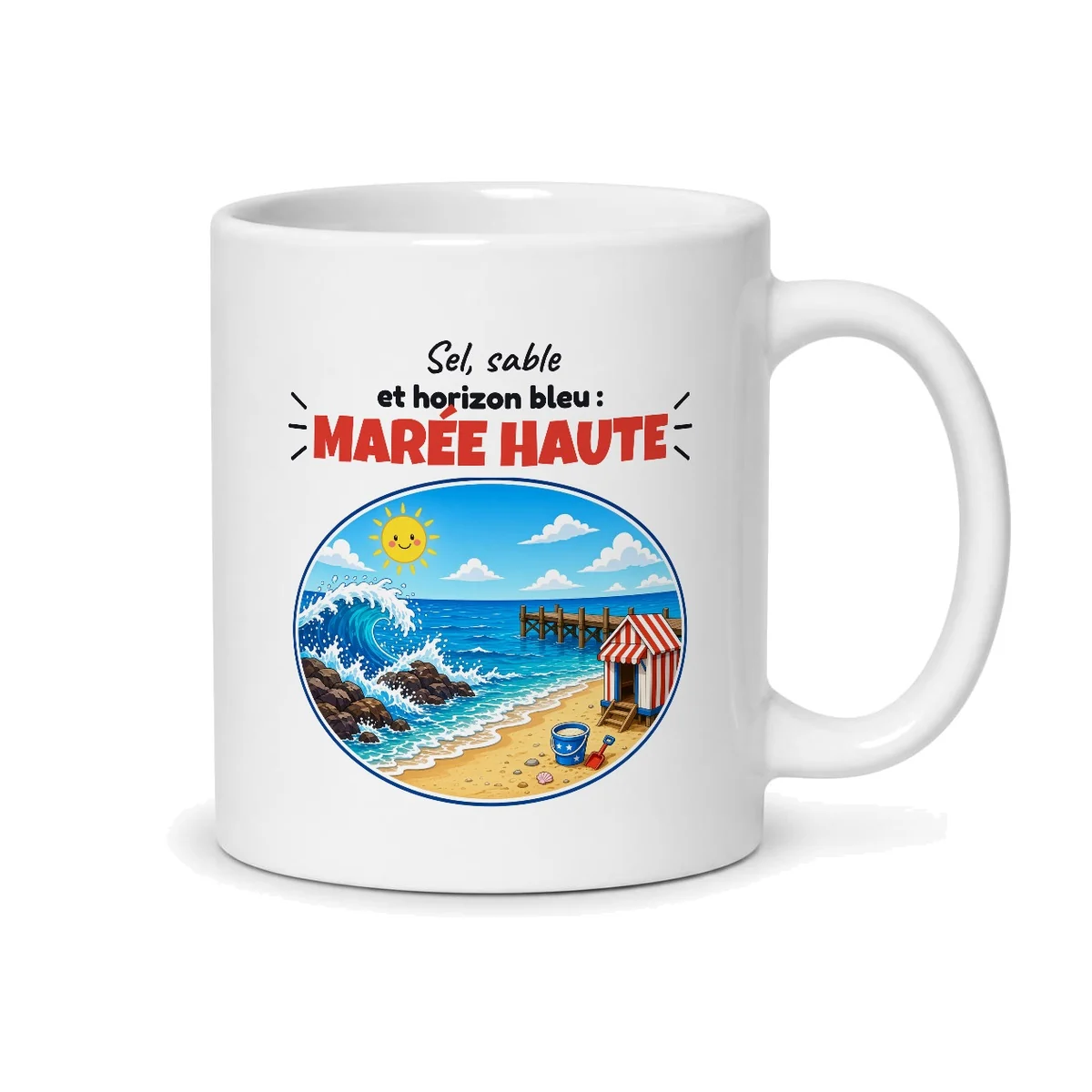 Mug mer – mug blanc vu du dos