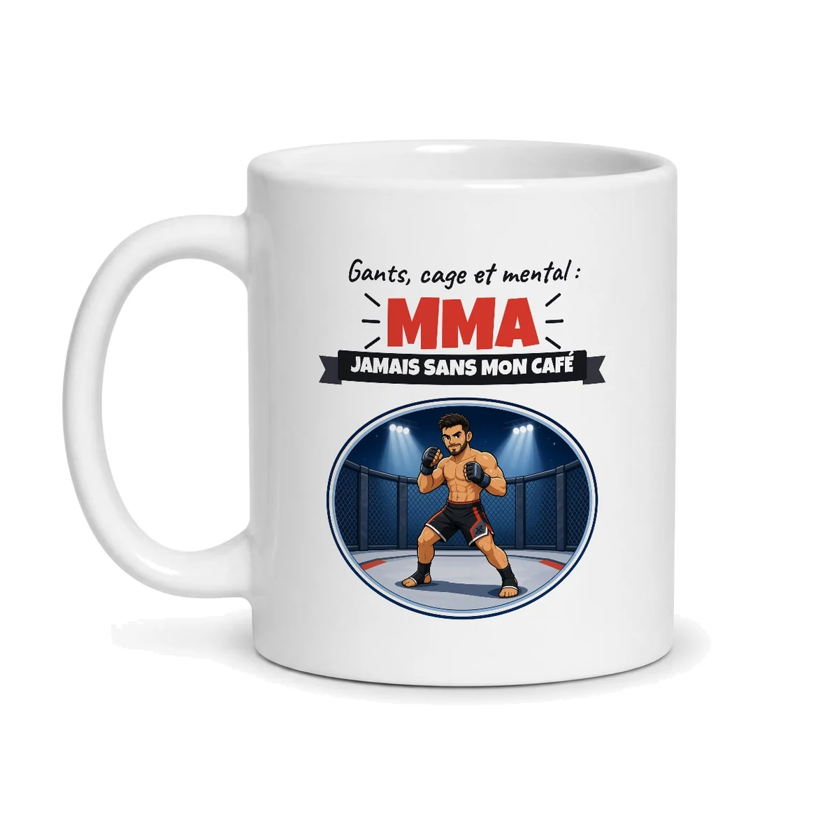 Mug MMA – mug blanc vu de face