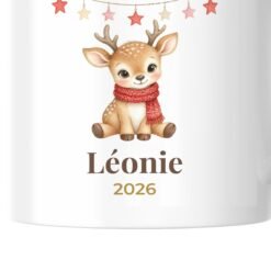 Mug Mon premier Noël personnalisé prénom – gros plan sur la personnalisation