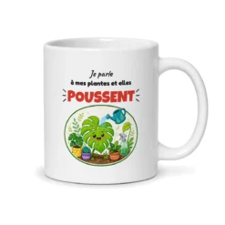 Mug monstera – mug blanc vu du dos
