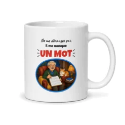 Mug mots croisés – mug blanc vu du dos
