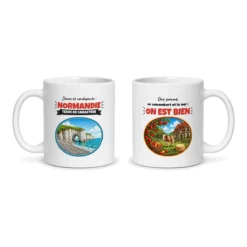Mug Normandie – les deux faces du mug côte à côte