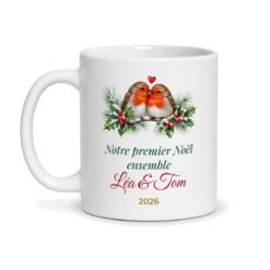 Mug Notre premier Noël ensemble personnalisé prénoms – mug personnalisé
