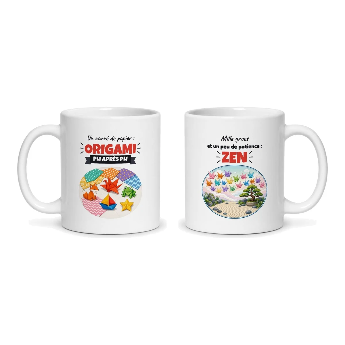 Mug origami – les deux faces du mug côte à côte