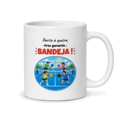 Mug padel – mug blanc vu du dos