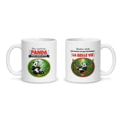Mug panda – les deux faces du mug côte à côte