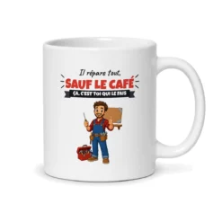 Mug papa bricoleur – mug blanc vu du dos