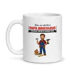 Mug papa bricoleur – mug blanc vu de face