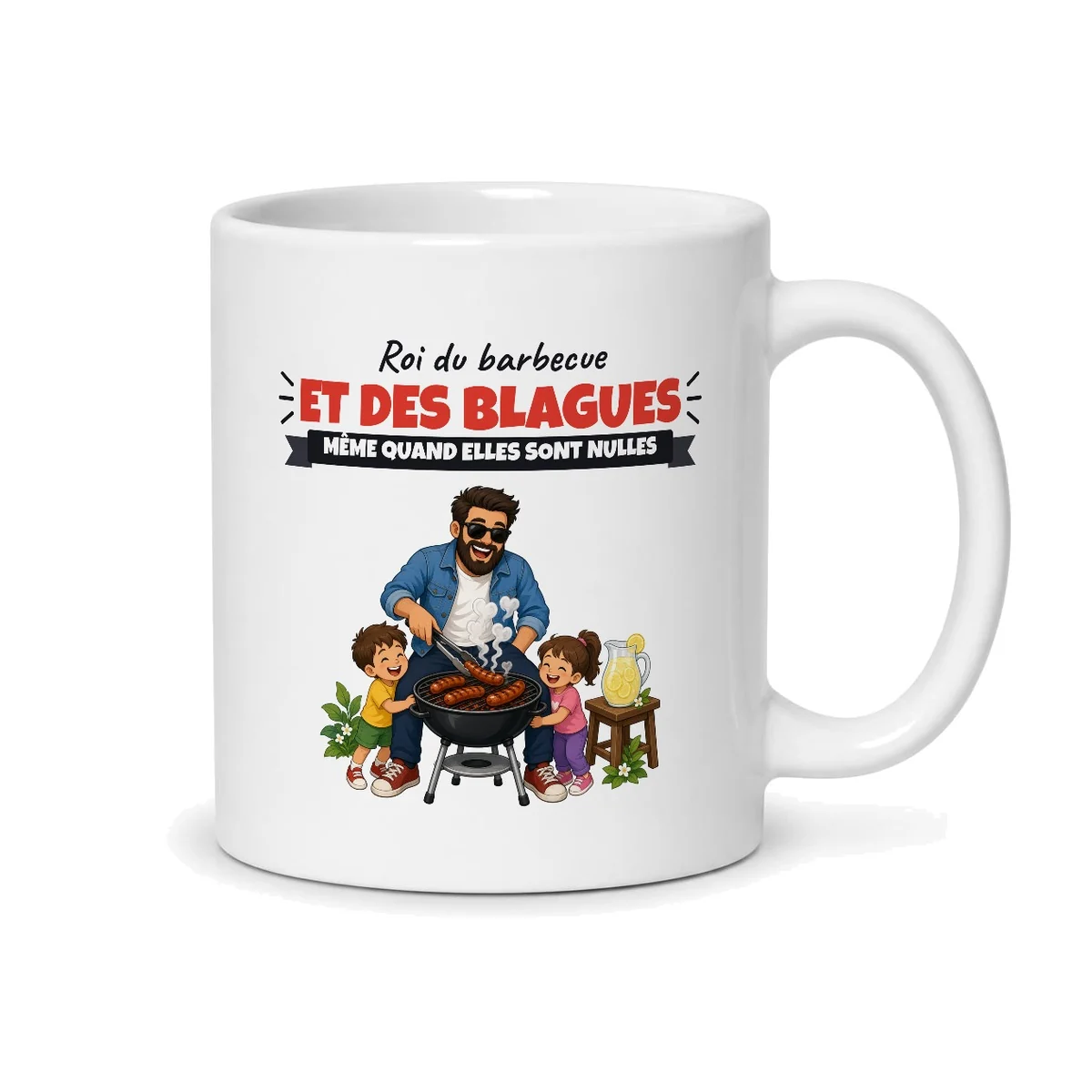 Mug papa cool – mug blanc vu du dos