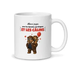 Mug papa d’amour – mug blanc vu du dos