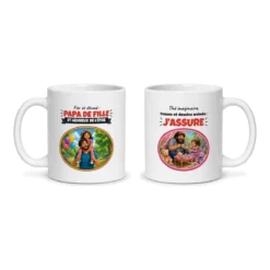 Mug papa de fille – les deux faces du mug côte à côte