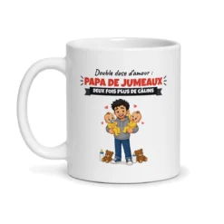 Mug papa de jumeaux – mug blanc vu de face