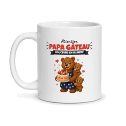 Mug papa gâteau – mug blanc vu de face