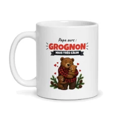 Mug papa ours – mug blanc vu de face
