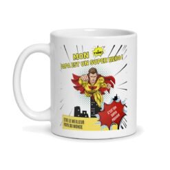 Mug « Mon papa est un super-héros » – Être le meilleur papa du monde, c’est ton super pouvoir – mug personnalisé