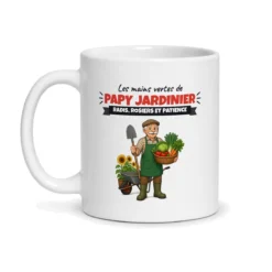 Mug papy jardinier – mug blanc vu de face