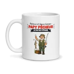 Mug papy pêcheur – mug blanc vu de face